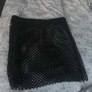 Black swimsuit cover up skirt